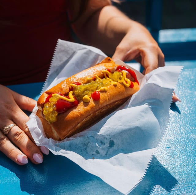 All Beef Hot Dog.